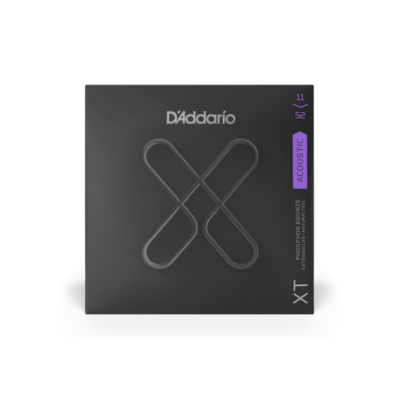 D'Addario XT Phosphor Bronze Acoustic Strings - Custom Light 11-52