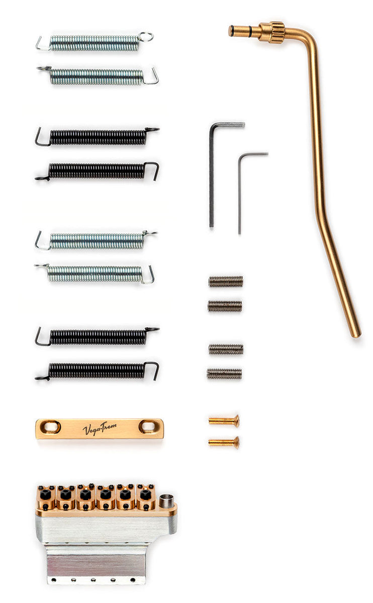 Vega-Trem VT1 Ponte Tremolo Per Chitarra Stratocaster - Lucido, 2 Punti, Installazione Senza Modifiche - Foto 5