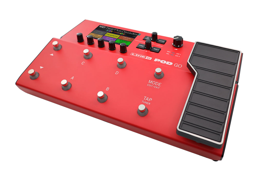 LINE POD Go Guitar Multi-Effects Processor Limited Edition Red – Oxbow  Audio Lab