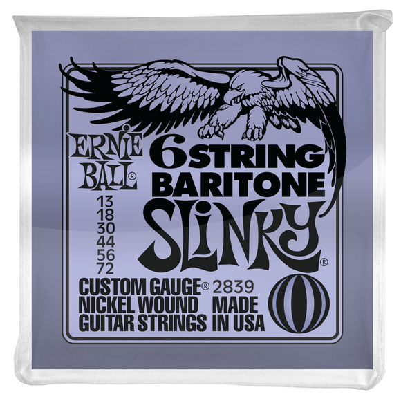 Ernie Ball Baritone Small Ball Slinky 6 String Bass Strings - .013-.072