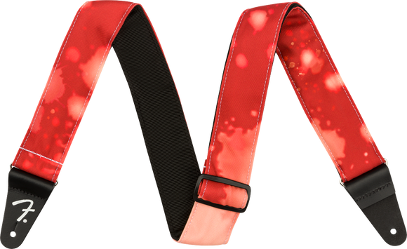 Fender Tie Dye Acid Wash Strap, Red, 2