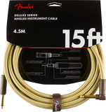 Fender Deluxe Series Instrument Cable, Straight/Straight, 15', Tweed