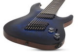 Schecter Omen Elite-8 Multiscale 8-String Electric Guitar, See-Thru Blue Burst