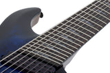 Schecter Omen Elite-8 Multiscale 8-String Electric Guitar, See-Thru Blue Burst