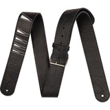 Jackson Shark Fin Leather Strap, Black and White, 2"