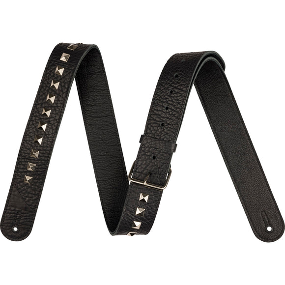 Jackson Metal Stud Leather Strap, Black, 2.5