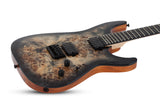 Schecter C-6 Pro Electric Guitar Burl Top, Coil Split Tap, Charcoal Burst