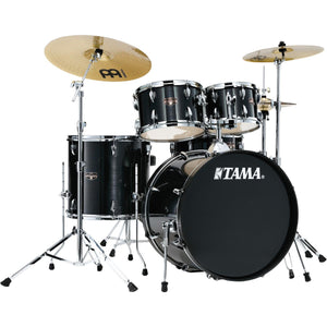 Tama Imperialstar 5-Piece Drum Kit (22,10,12,16,SD) with Cymbals and Hardware - Hairline Black