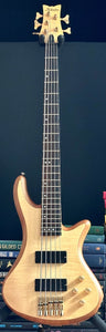 Schecter Stiletto Custom-5 Electric Bass, Natural Satin (Pre-Owned)