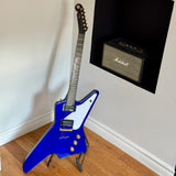 DOS Dot On Shaft Explorer Tpe Electric Guitar W/Case, Blue