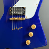 DOS Dot On Shaft Explorer Tpe Electric Guitar W/Case, Blue