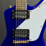 DOS Dot On Shaft Explorer Tpe Electric Guitar W/Case, Blue