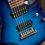 Ernie Ball Music Man Petrucci 7 String Piezo, Limited Edition Blue Dawn