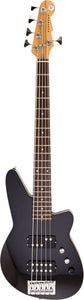 Reverend Mercalli 5 Bass Guitar in Midnight Black.