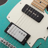 Reverend Guitars Chris Freeman Signature Electric Guitar, Turquoise Sparkle