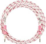 Fender x Hello Kitty White/Pink Woven Instrument Cable, 10' - Oxbow Audio Lab