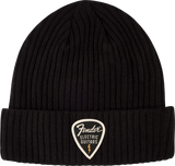 Fender Pick Patch Ribbed Beanie, Black