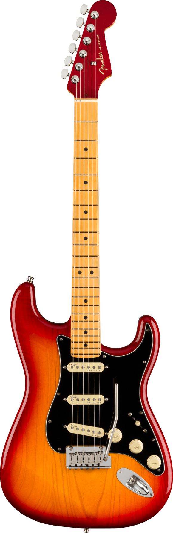 Fender American Ultra Luxe Stratocaster, Maple Fingerboard, Plasma Red Burst