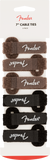 Fender Cable Ties, 7", Black and Brown