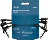 Fender Blockchain 4" Patch Cable, 3-pack, Angle/Angle