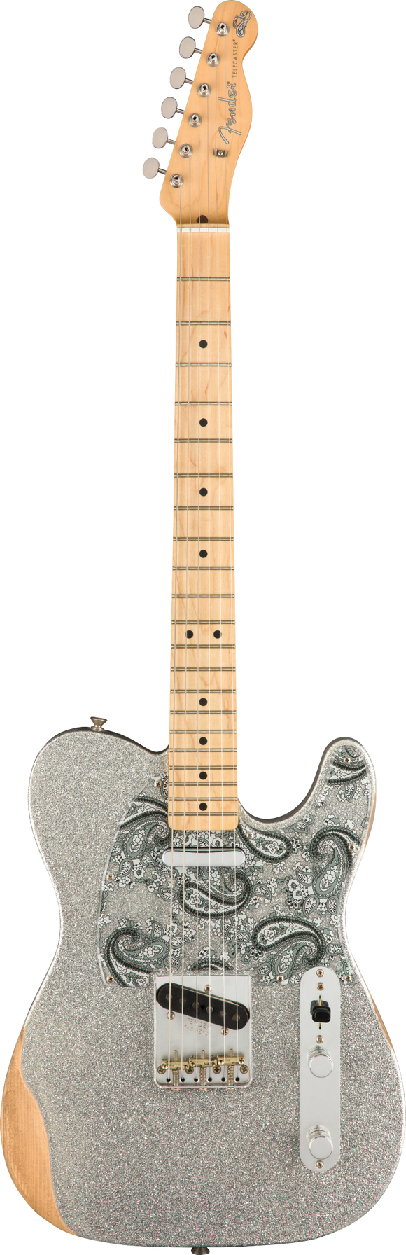 Fender Brad Paisley Road Worn Telecaster, Maple Fingerboard, Silver Sparkle