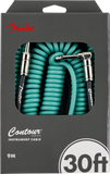 Fender Contour 30' Coiled Cable, Sherwood Green - Oxbow Audio Lab