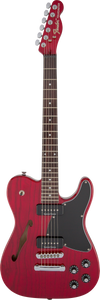 Fender Jim Adkins JA-90 Telecaster Thinline, Laurel Fingerboard, Crimson Red Transparent