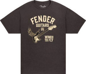 Fender Wings To Fly T-Shirt, Vintage Black