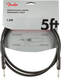 Fender Professional Series Instrument Cable, Straight/Straight, 5', Black