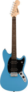 Squier Sonic Mustang HH, Maple Fingerboard, White Pickguard, California Blue