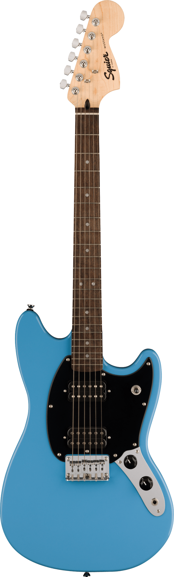 Squier Sonic Mustang HH, Maple Fingerboard, White Pickguard, California Blue