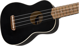 Fender Venice Soprano Uke, Walnut Fingerboard, Black