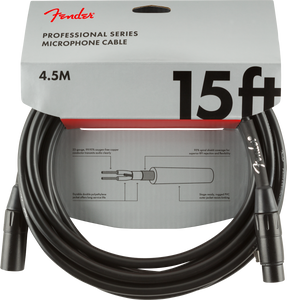 Fender Professional Series Microphone Cable, 15', Black