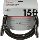 Fender Professional Series Microphone Cable, 15', Black