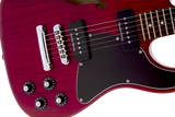 Fender Jim Adkins JA-90 Telecaster Thinline, Laurel Fingerboard, Crimson Red Transparent