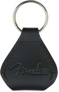 Fender Fender Leather Pick Holder Keychain, Black