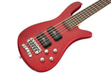 Warwick RockBass Streamer Standard 5, with Gig Bag - Burgundy Red Transparent Satin