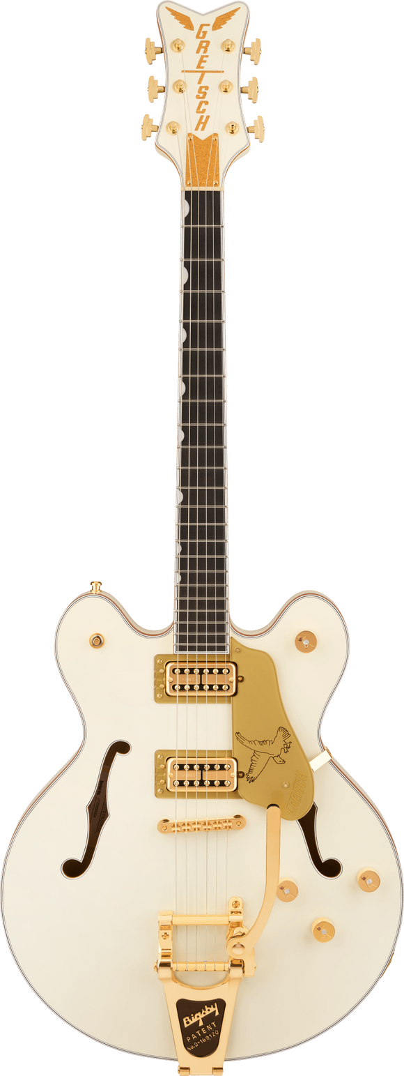 Gretsch Falcon Center Block LTD with String-Thru Bigsby and Gold Hardware, Ebony Fingerboard, Vintage White