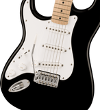 Squier Sonic Stratocaster Left-Handed, Maple Fingerboard, White Pickguard, Black