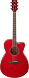 Yamaha FS TransAcoustic Folk Cutaway Acoustic Guitar - Ruby Red