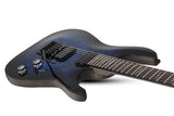 Schecter Omen Elite-6 Floyd Rose Electric Guitar, See-Thru Blue Burst