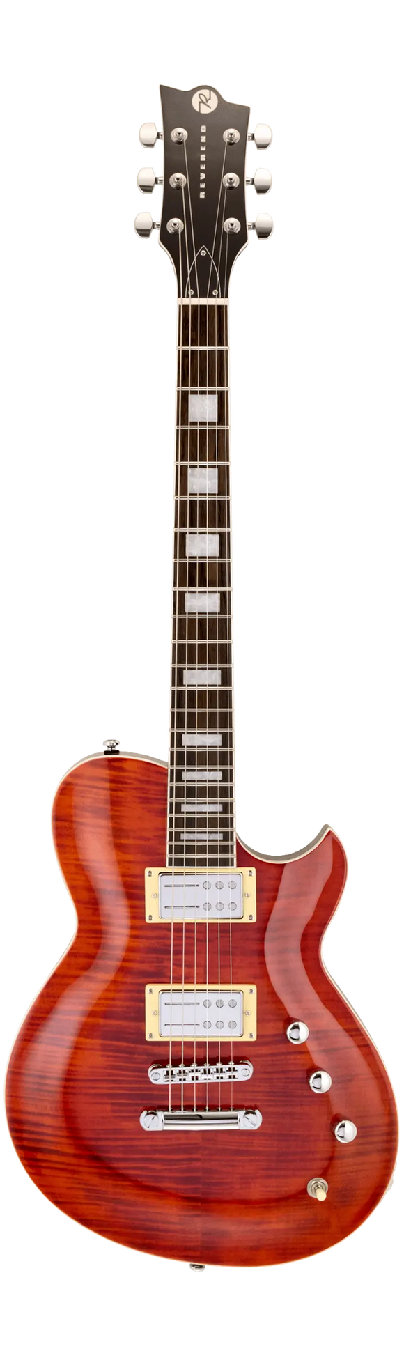 Reverend RA Guitars Roundhouse, Transparent Wine Red Flame Maple
