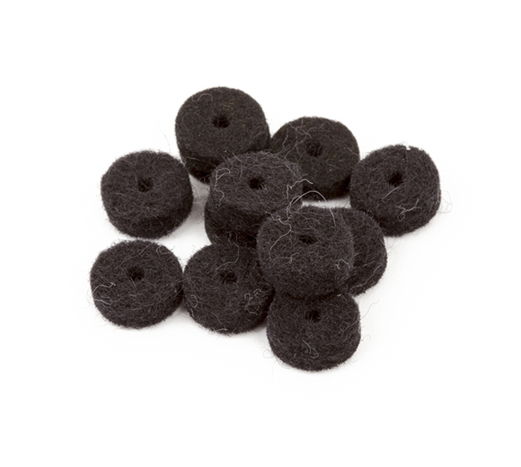 Fender Black Strap Button Felt Washers (12)