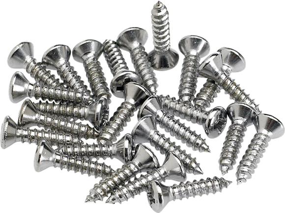 Fender Pickguard/Control Plate Mounting Screws (24) (Chrome)