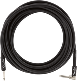 Fender Professional Series Instrument Cable, Straight/Angle, 18.6', Black