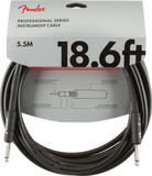 Fender Professional Series Instrument Cable, Straight/Straight, 18.6', Black