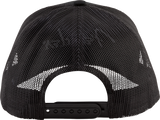 Fender Silver Thread Logo Snapback Trucker Hat, Black