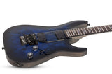 Schecter Omen Elite-6 Floyd Rose Electric Guitar, See-Thru Blue Burst