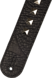 Jackson Metal Stud Leather Strap, Black, 2.5"