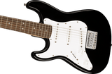 Squier Mini Stratocaster Left-Handed, Laurel Fingerboard, White Pickguard, Black